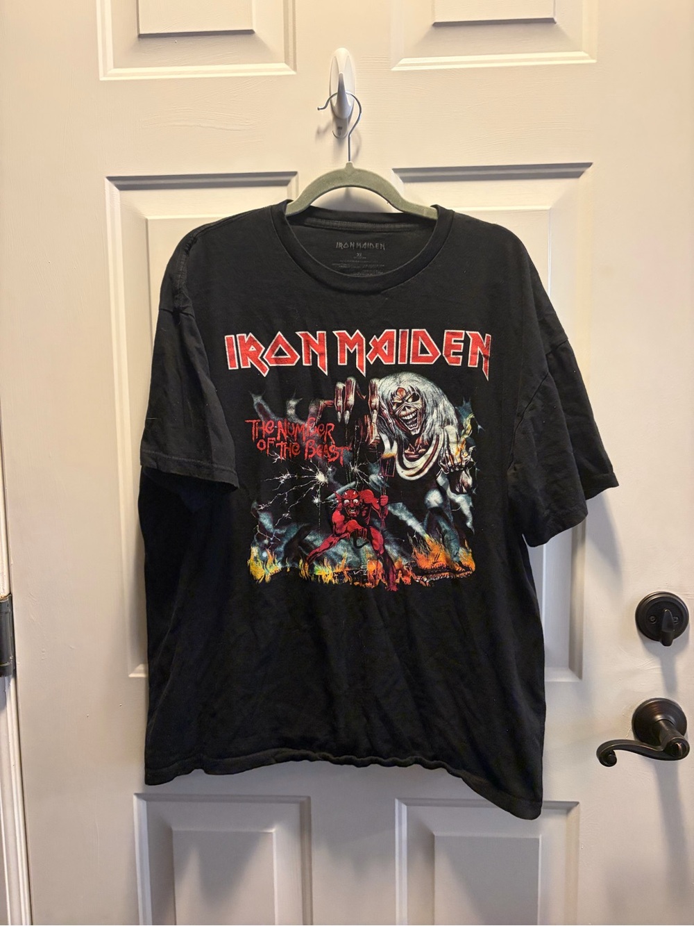 Iron Maiden Black Graphic Band Tee - The Number of the Beast
